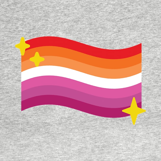 Lesbian Pride Flag Sparkle Emoji by lavenderhearts